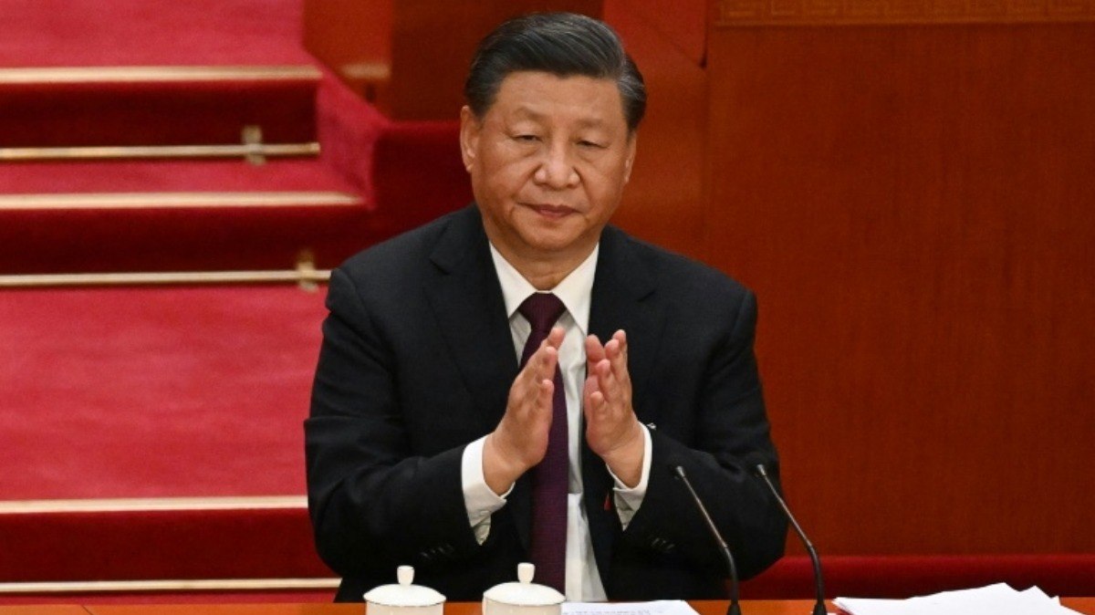 O presidente da China, Xi Jinping, durante o Congresso do Partido Comunista em outubro de 2022