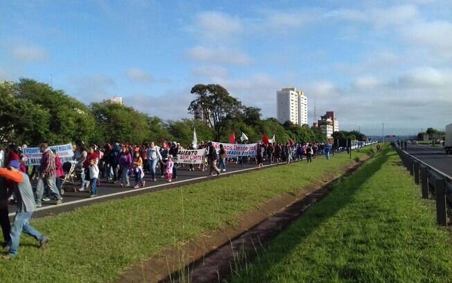 Rodovia Marechal Rondon, sentido interior de São Paulo, interditada por manifestantes