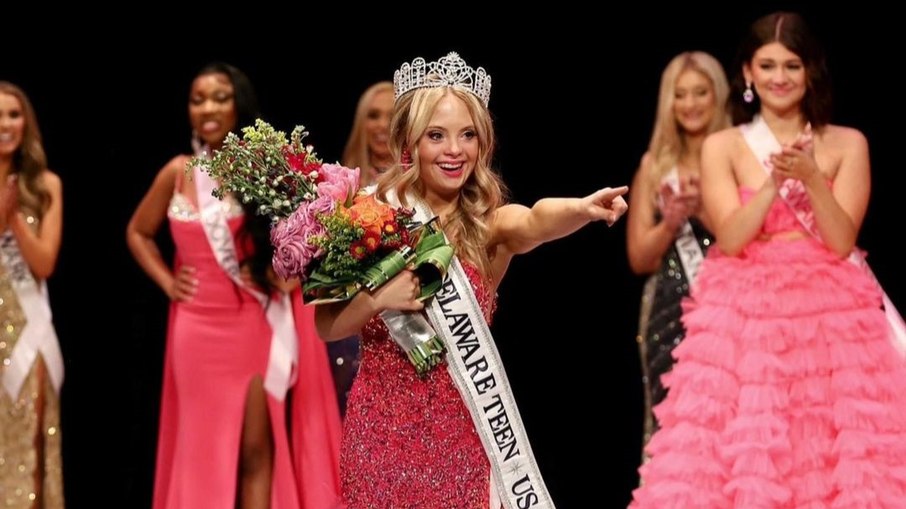A adolescente foi coroada Miss Delaware Teen USA