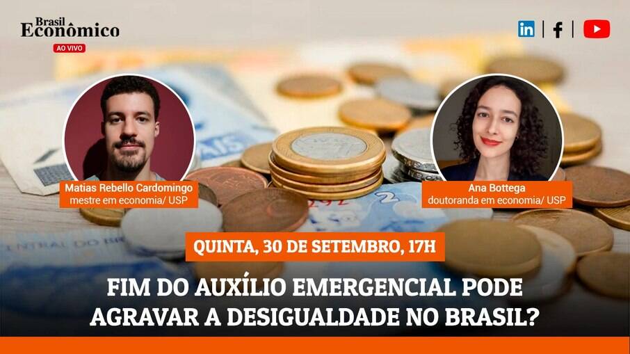 Pesquisadores do Centro de Pesquisa em Macroeconomia das Desigualdades da USP participam do Brasil Econômico Ao Vivo desta quinta (30), às 17h