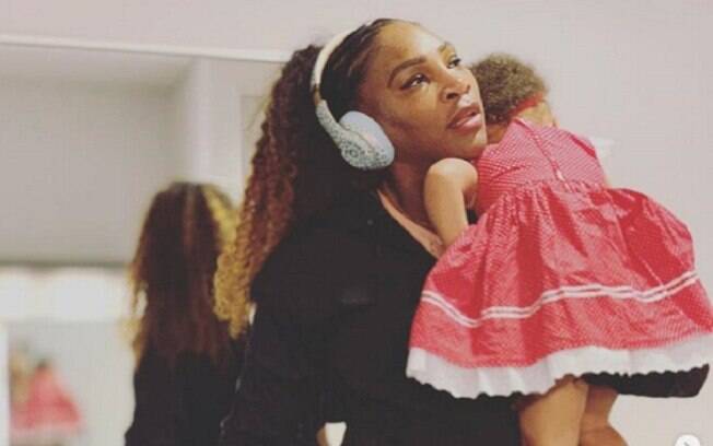 Serena Williams com a filha Alexis Olympia