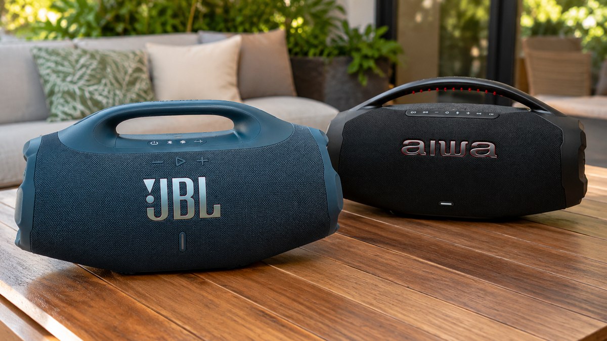 Aiwa Boombox Plus BBS-01 e JBL Boombox 4 disputam espaço entre as caixas de som portáteis mais vendidas do Mercado Livre Aiwa Boombox Plus BBS-01 e JBL Boombox 4 disputam espaço entre as caixas de som portáteis mais vendidas do Mercado Livre