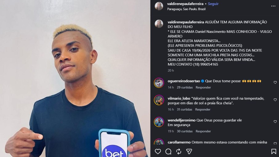 Mãe de Danielzinho pede informações na busca pelo filho 