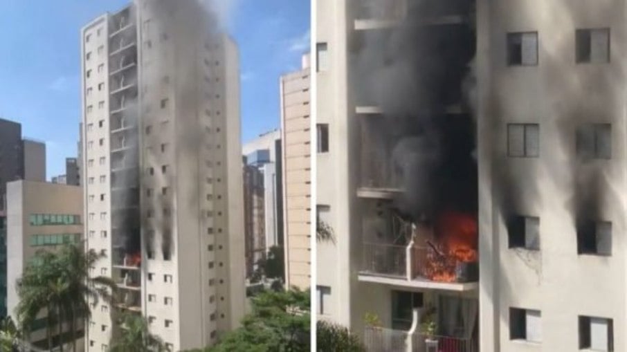 Incêndio na Zona Sul faz vítima pular do 6º andar