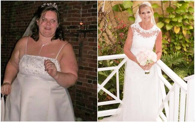 Louise Back emagreceu 20 kg e se casou novamente com o marido Richard