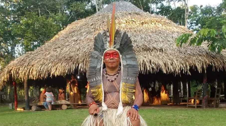 O Cacique Teka Shanenawa da Aldeia Indígena Shanenawá.