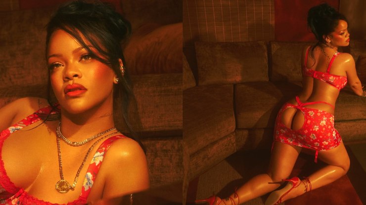 Rihanna surge de lingerie e exibe o bumbum em novo ensaio