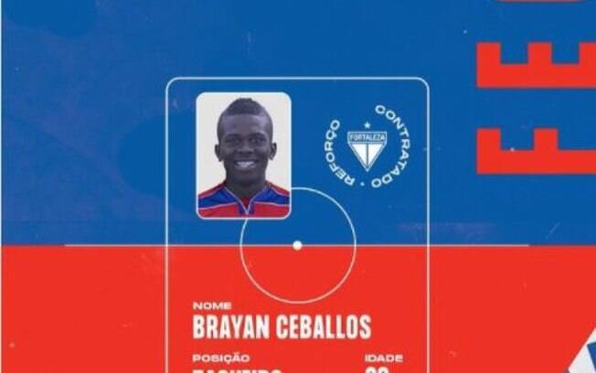 Fortaleza anuncia o zagueiro Brayan Ceballos