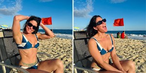 Carol Castro transforma tatuagem tribal em escamas de sereia