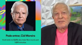 Avó torna Cid Moreira o artista mais ouvido do neto e ator agradece