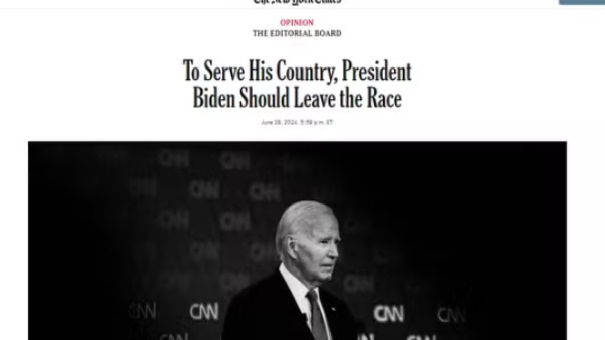 Jorna publicou que 'para servir este país, presidente Biden precisa deixar a corrida'