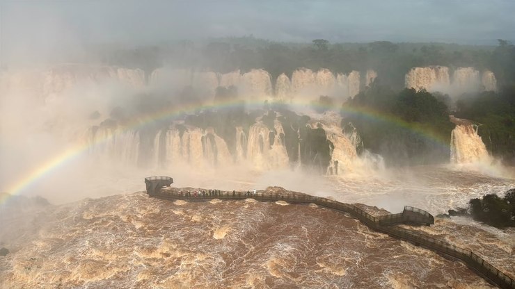 Parque das Cataratas do Iguaçu adota protocolo após vazão recorde