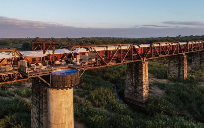 Trem abandonado é transformado em hotel de luxo na África do Sul