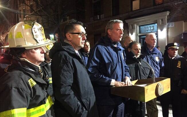 O prefeito de Nova Iorque, Bill de Blasio, confirmou a morte de ao menos 12 pessoas