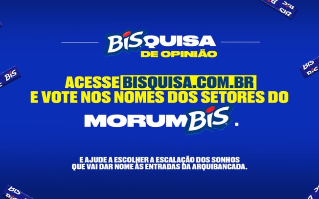 Bis lança ‘Bisquisa’ para torcedores escolherem novos nomes para os setores do MorumBis