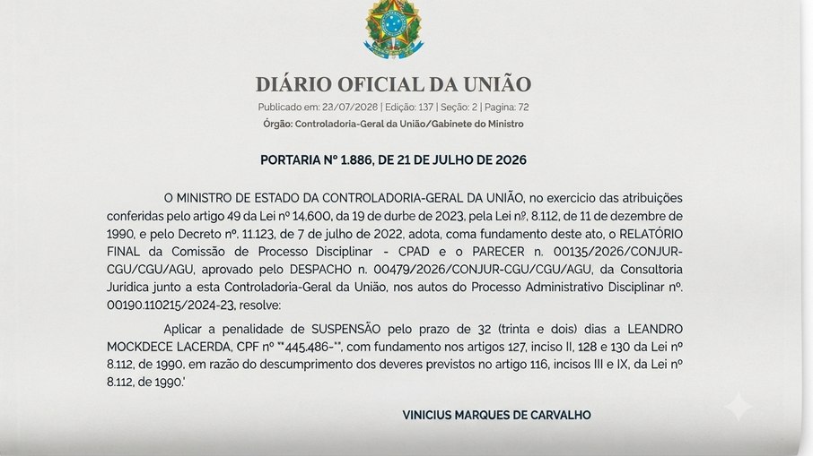 Servidor suspenso por fraudar vacinação