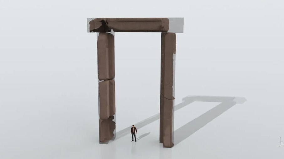 Reconstrução virtual de uma porta do Farol de Alexandria