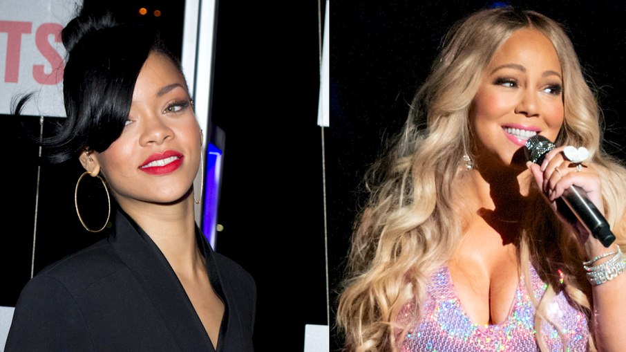 Rihanna pede autógrafo à Mariah Carey em lugar inusitado