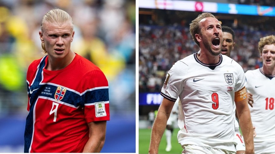 Haaland e Kane são alguns dos grandes nomes de Noruega x Inglaterra