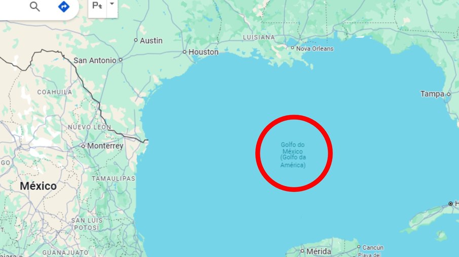 Google muda nome do Golfo do México Google muda nome do Golfo do México