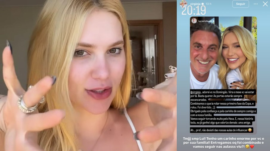 Virginia responde post de Luciano Huck