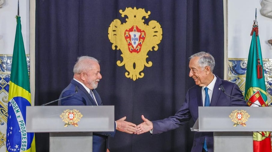 Presidente Lula e o presidente de Portugal, Marcelo Rebelo de Sousa