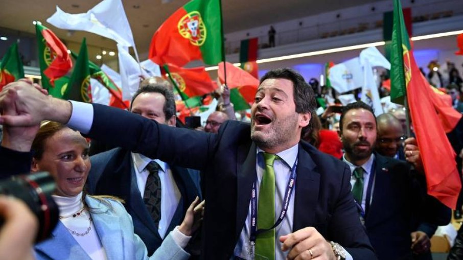 André Ventura, presidente do partido de ultradireita 'Chega', de Portugal