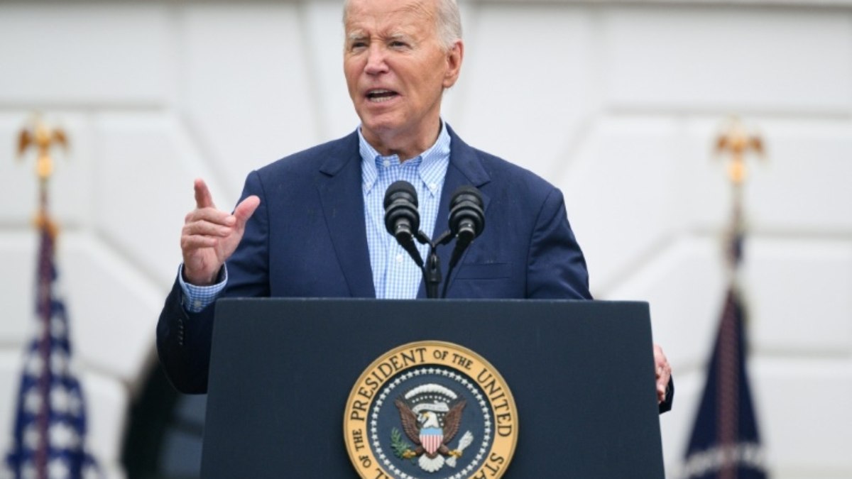 O presidente Joe Biden em discurso na Casa Branca