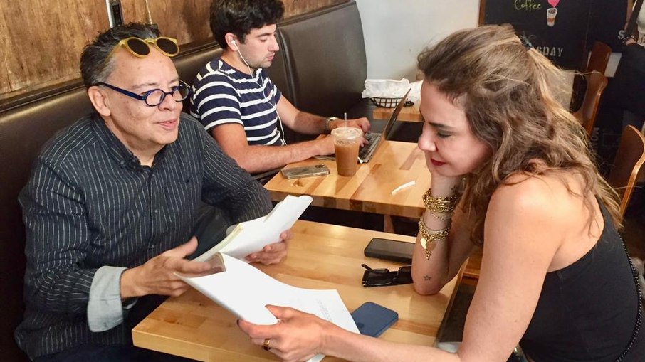 Luciana Gimenez e o diretor Cady Abarca