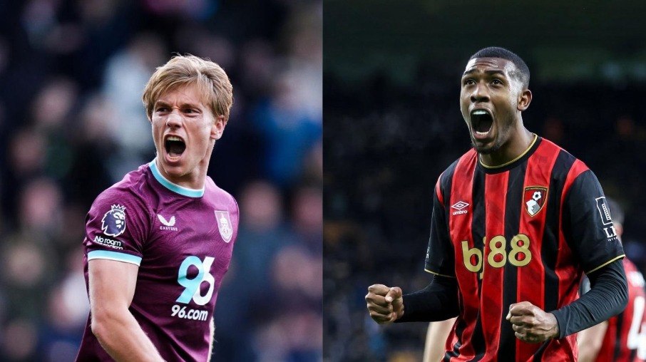 Flemming e Rayan são destaques de Burnley e Bournemouth