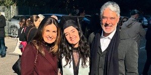 Bonner e Fátima Bernardes tietam filha em formatura na França