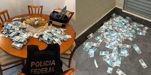 Suspeito joga mala com dinheiro pela janela em operação da PF