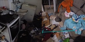 Criança é achada em casa com lixo e comida podre