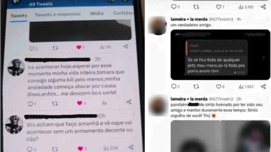 Imagens do perfil do Twitter do adolescente responsável pelo ataque na escola estadual Thomázia Montoro