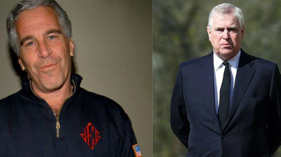 Jeffrey Epstein (esquerda) e príncipe Andrew (direita) Jeffrey Epstein (esquerda) e príncipe Andrew (direita)
