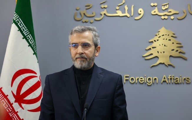 O chanceler interino do Irã, Ali Bagheri, em Beirute, 3 de junho de 2024