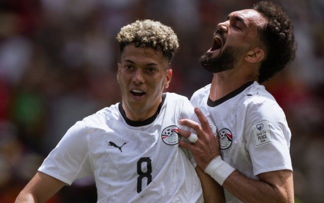 Ashour comemora primeiro gol do Egito na Copa do Mundo de 2026