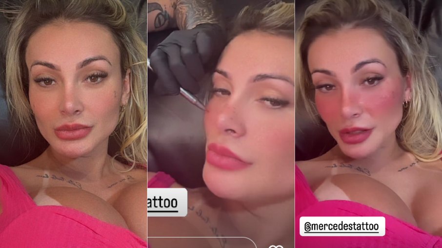 Andressa Urach gasta fortuna em procedimento inusitado no rosto: 'É a dor da beleza'