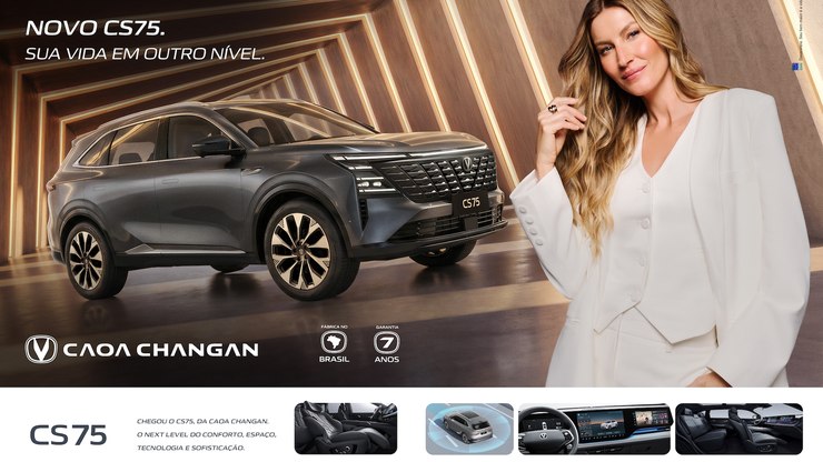 Gisele Bündchen estrela campanha da CAOA Changan no Brasil