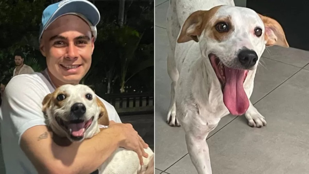 Rafa Vitti e cão