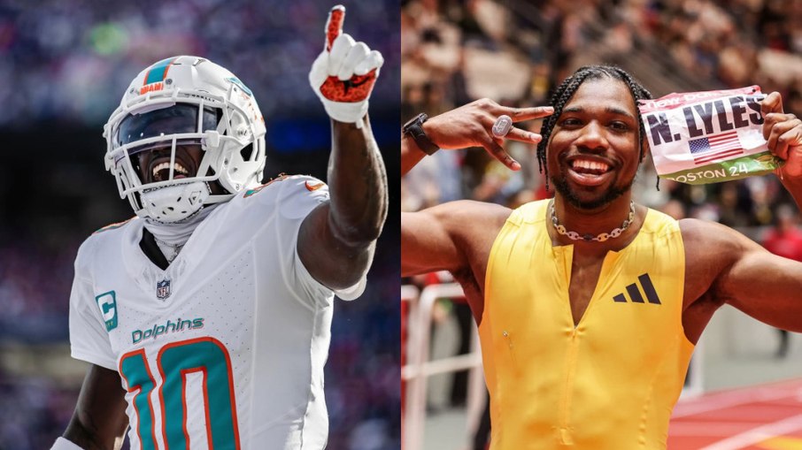 Tyreek Hill e Noah Lyles estão trocando provocações há meses Tyreek Hill e Noah Lyles estão trocando provocações há meses