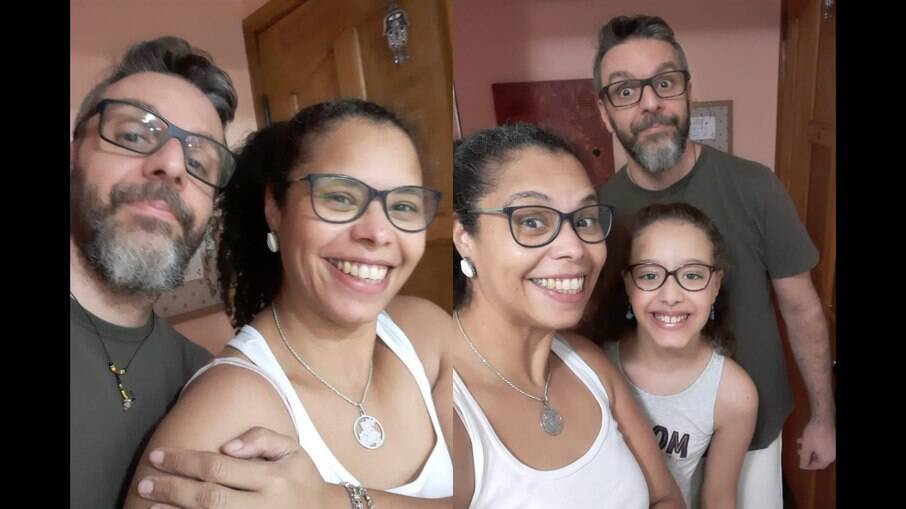 Kátia, Cláudio e a filha Maria Fernanda