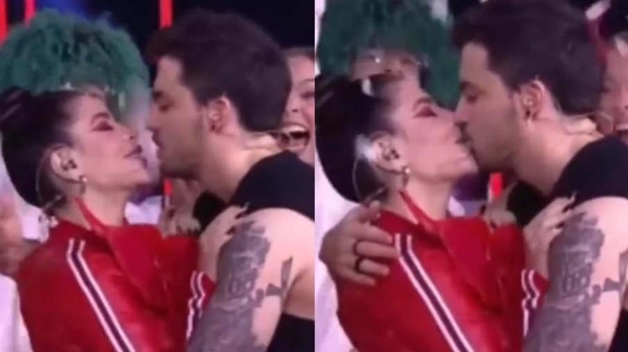 Gkay e Felipe Neto trocam beijo em live anima web 
