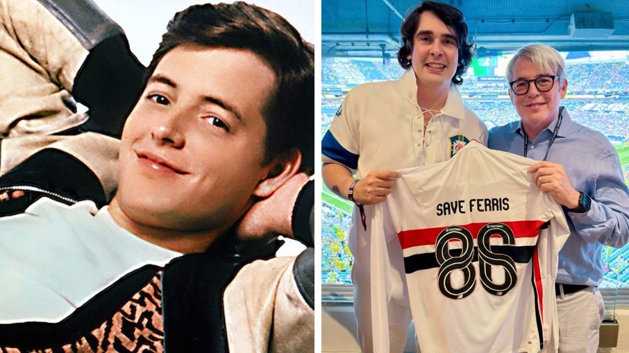 Matthew Broderick recebeu a camisa do empresário Diego Fernandes
