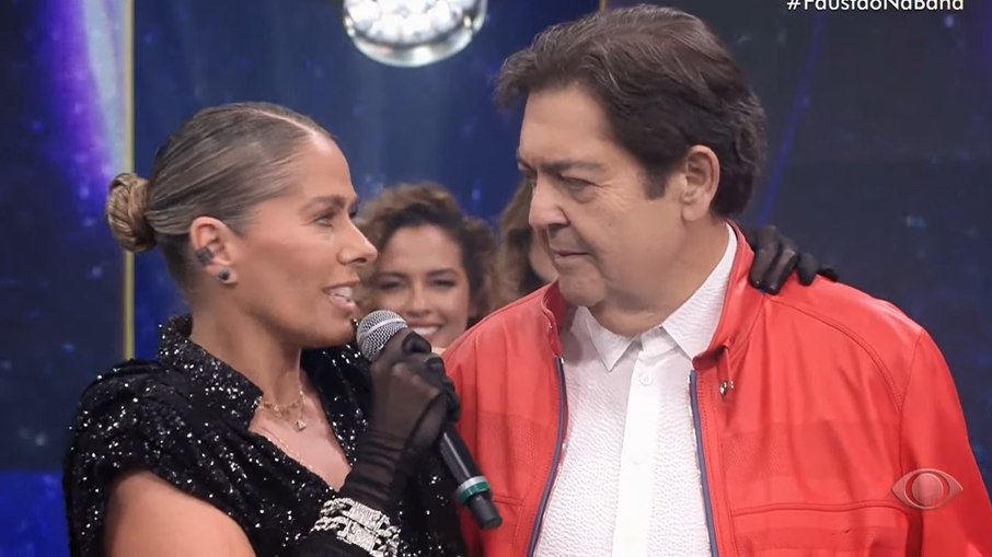 Adriane Galisteu participou do Faustão na Band em março deste ano