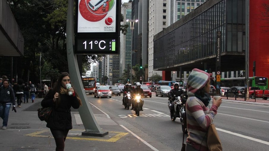 Temperaturas mais baixas foram registradas em algumas regiões do país