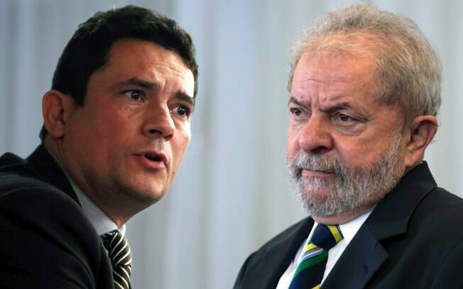 O ex-juiz da Lava Jato Sergio Moro e o ex-presidente Lula