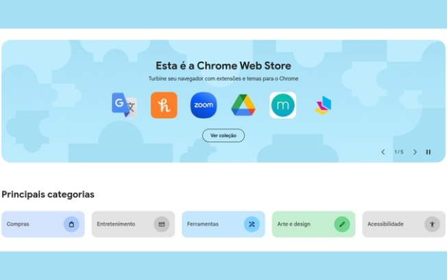 Chrome Web Store ganha novo visual com foco em sugestão personalizada