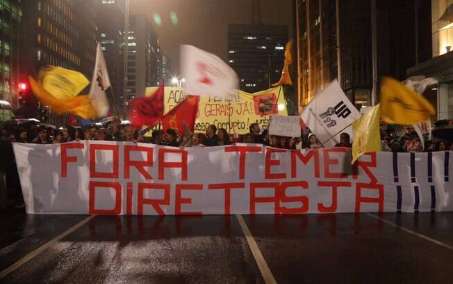 Além da saída de Michel Temer, manifestantes pedem a suspensão das reformas trabalhista e da Previdência Social