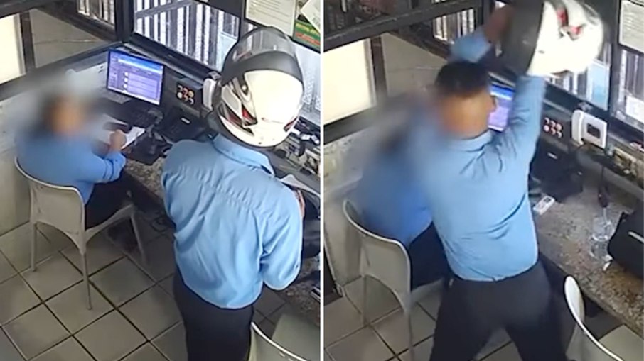 Funcionária é agredida com capacete por colega em portaria de prédio Funcionária é agredida com capacete por colega em portaria de prédio